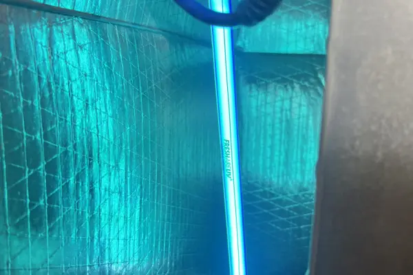 UV light installed in an HVAC system